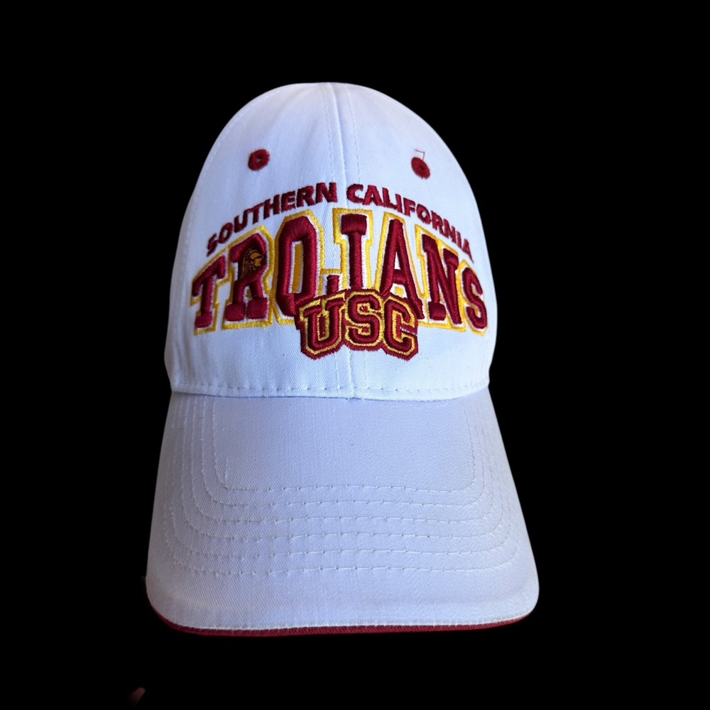 Top of the World USC TROJANS hat white red yellow embroidered one size fits all